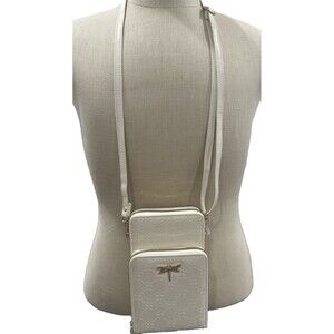 Chic Unlimited Off White Crossbody Organizer – Dual-Zip Textured Mini Satchel